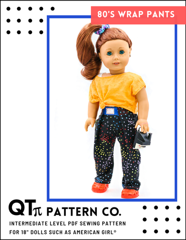 QTπ Pattern Co 18 Inch Modern 80s Wrap Pants 18" Doll Clothes larougetdelisle