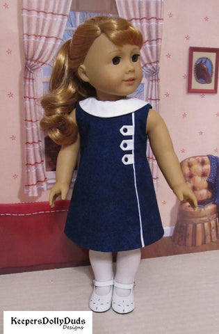 Keepers Dolly Duds Designs 18 Inch Historical 1960s Town and Country Dress 18" Doll Clothes Pattern larougetdelisle