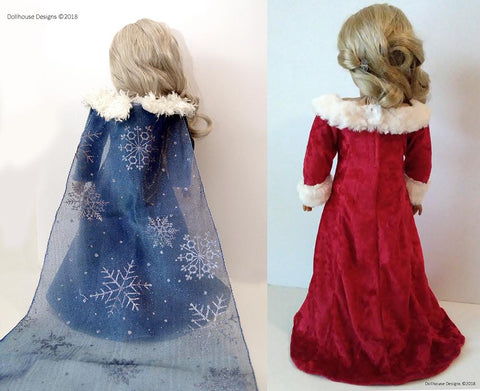 Dollhouse Designs 18 Inch Modern Frost Queen 18" Doll Clothes Pattern larougetdelisle