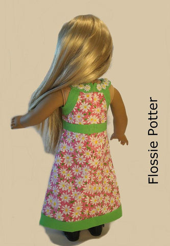 Flossie Potter 18 Inch Historical Garden Gala A-Line Dress 18" Doll Clothes Pattern larougetdelisle