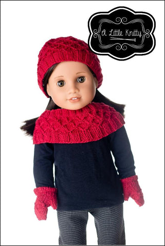 A Little Knitty Knitting A Snowy Walk 18" Doll Knitting Pattern larougetdelisle