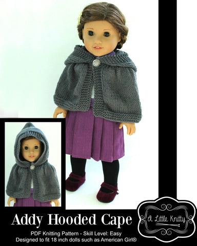 A Little Knitty Knitting Addy Hooded Cape Knitting Pattern larougetdelisle