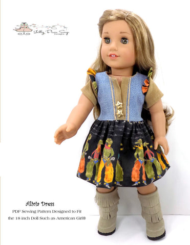 Jelly Bean Soup Designs 18 Inch Modern Alivia Dress 18" Doll Clothes Pattern larougetdelisle