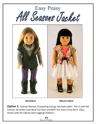 Forever 18 Inches 18 Inch Modern Easy Peasy All Season Jacket 18" Doll Clothes larougetdelisle