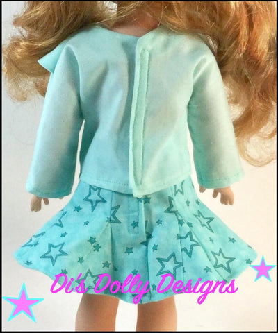 Di's Dolly Designs WellieWishers All Dolled Up 14-14.5" Doll Clothes Pattern larougetdelisle