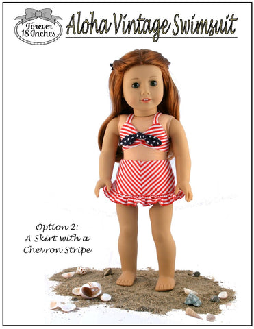 Forever 18 Inches 18 Inch Historical Aloha Vintage Swimsuit 18" Doll Clothes Pattern larougetdelisle