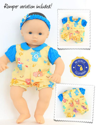 MI Gurlz Bitty Baby/Twin Ann Arbor Dress & Romper 15" Baby Doll Clothes larougetdelisle