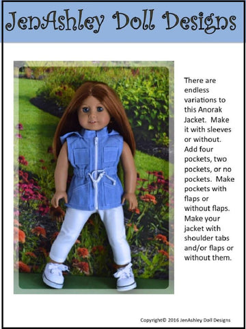 Jen Ashley Doll Designs 18 Inch Modern Go Everywhere Anorak Jacket 18" Doll Clothes larougetdelisle