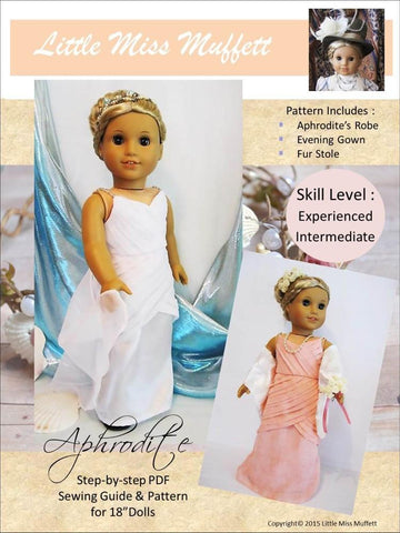 Little Miss Muffett 18 Inch Modern Aphrodite 18" Doll Clothes Pattern larougetdelisle