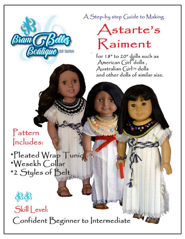 Brambelles boutique 18 Inch Historical Astarte's Raiment 18-20" Doll Clothes Pattern larougetdelisle
