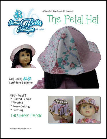 Brambelles boutique 18 Inch Modern Petal Hat 18" Doll Accessories larougetdelisle