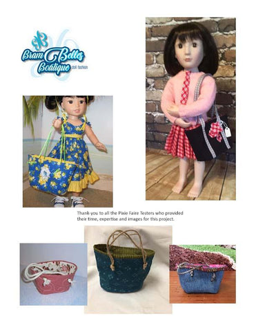 Brambelles boutique 18 Inch Modern Celeste Tote Bag 18" Doll Accessories larougetdelisle