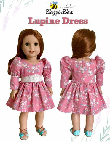 BuzzinBea 18 Inch Modern Lupine Dress 18" Doll Clothes Pattern larougetdelisle