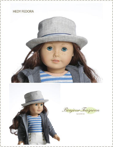 Bonjour Teaspoon 18 Inch Modern Hedy Fedora 18" Doll Accessory Pattern larougetdelisle