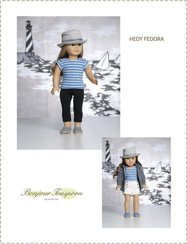 Bonjour Teaspoon 18 Inch Modern Hedy Fedora 18" Doll Accessory Pattern larougetdelisle