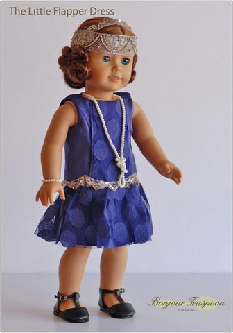 Bonjour Teaspoon 18 Inch Historical The Little Flapper Dress 18" Doll Clothes Pattern larougetdelisle