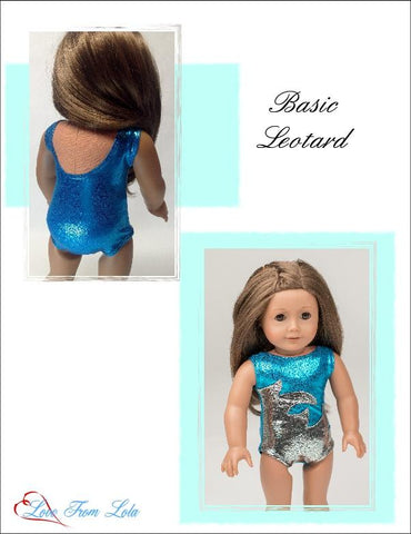 Love From Lola 18 Inch Modern Basic Leotard 18" Doll Clothes Pattern larougetdelisle