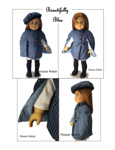 Flossie Potter 18 Inch Modern Belted Cape 18" Doll Clothes Pattern larougetdelisle