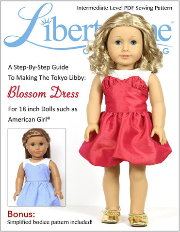 Liberty Jane 18 Inch Modern Blossom Dress 18" Doll Clothes Pattern larougetdelisle