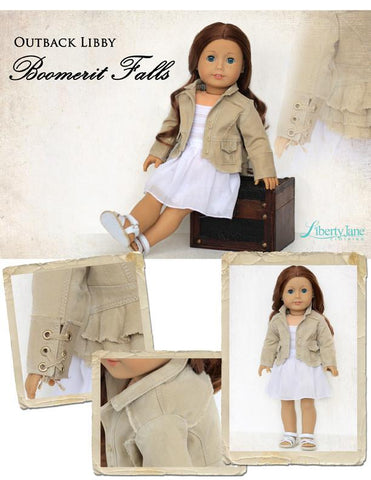 Liberty Jane 18 Inch Modern Boomerit Falls Jacket 18" Doll Clothes Pattern larougetdelisle