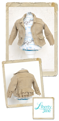 Liberty Jane 18 Inch Modern Boomerit Falls Jacket 18" Doll Clothes Pattern larougetdelisle