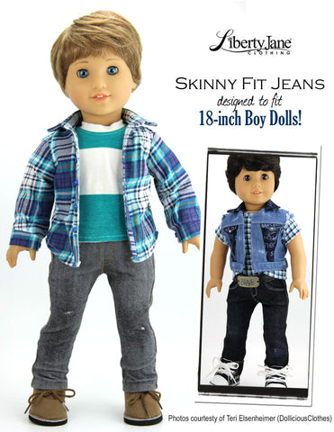 Liberty Jane 18 Inch Boy Doll Boy Doll Jeans Bundle 18" Doll Clothes Pattern larougetdelisle