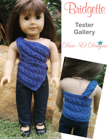 Dan-El Designs Knitting Bridgette 18" Doll Knitting Pattern larougetdelisle