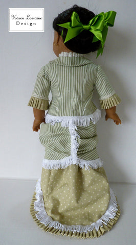 Karen Lorraine Design 18 inch Historical Brighton Underskirt & Overskirt 18" Doll Clothes Pattern larougetdelisle