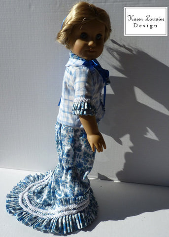 Karen Lorraine Design 18 inch Historical Brighton Underskirt & Overskirt 18" Doll Clothes Pattern larougetdelisle