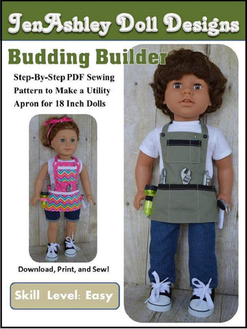 Jen Ashley Doll Designs 18 Inch Modern Budding Builder Utility Apron 18" Doll Clothes larougetdelisle