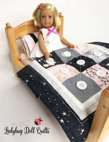 Ladybug Doll Quilts Quilt Buttons in Boxes Multi Sized Doll Quilt Pattern larougetdelisle
