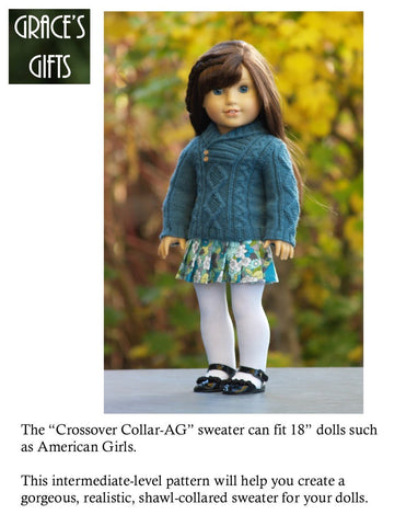 Grace's Gifts Knitting Crossover Collar Aran Knitting Pattern larougetdelisle