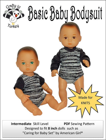 Crafty Lil Turkey 8" Baby Dolls Basic Baby Bodysuit Pattern For 8" Baby Dolls larougetdelisle