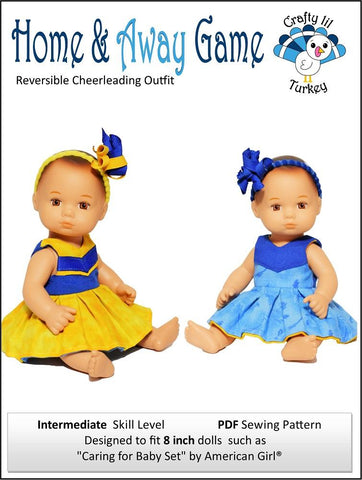 Cheerleader outfit sewing pattern for 18 doll – Snuggle Puppy