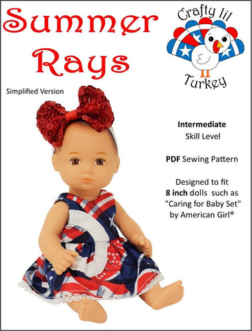 Crafty Lil Turkey 8" Baby Dolls Summer Rays Dress Pattern For 8" Baby Dolls larougetdelisle