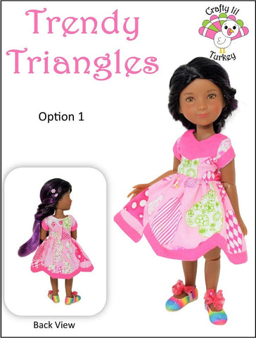 Crafty Lil Turkey Siblies Trendy Triangles: Summer Dress Pattern For 12" Siblies Dolls larougetdelisle