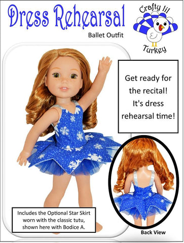 Crafty Lil Turkey WellieWishers Dress Rehearsal 14.5" Doll Clothes Pattern larougetdelisle