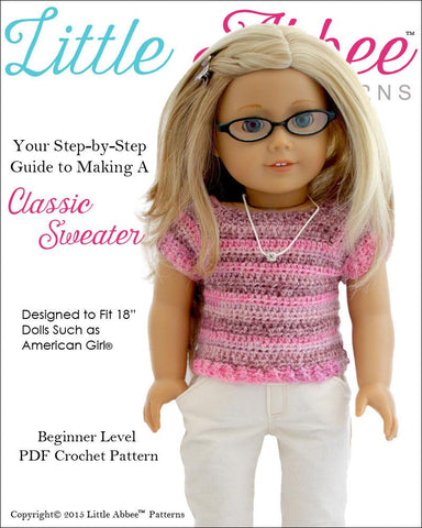 Little Abbee Crochet Classic Sweater Crochet Pattern larougetdelisle