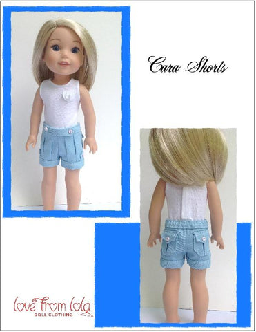 Love From Lola WellieWishers Cara Shorts 14.5" Doll Clothes Pattern larougetdelisle