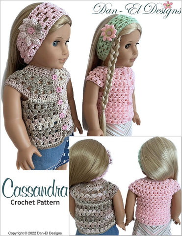 Dan-El Designs Crochet Cassandra 18 inch Doll Clothes Crochet Pattern larougetdelisle