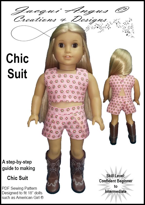 Jacqui Angus Creations Chic Suit Doll Clothes Pattern 18