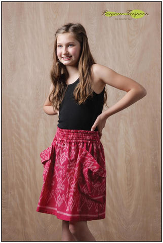 Bonjour Teaspoon Girls Chloe Skirt Pattern for Girls larougetdelisle