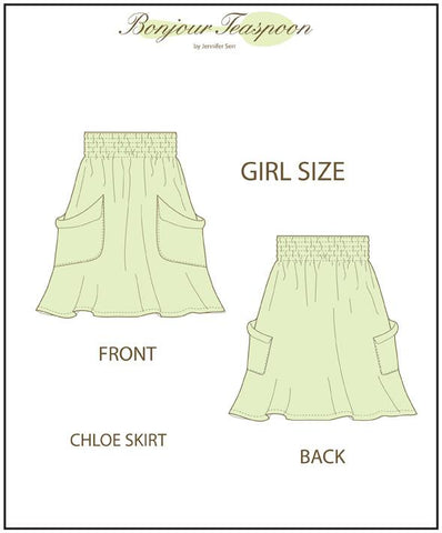 Bonjour Teaspoon Girls Chloe Skirt Pattern for Girls larougetdelisle