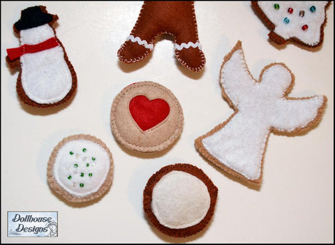 Dollhouse Designs 18 Inch Modern Christmas Cookies 18" Doll Accessory Pattern larougetdelisle