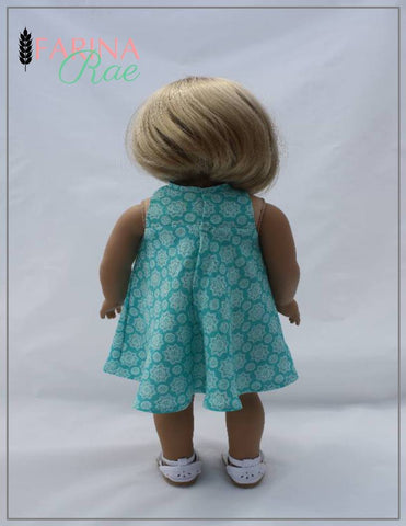 Farina Rae 18 Inch Modern Christy Dress 18" Doll Clothes Pattern larougetdelisle