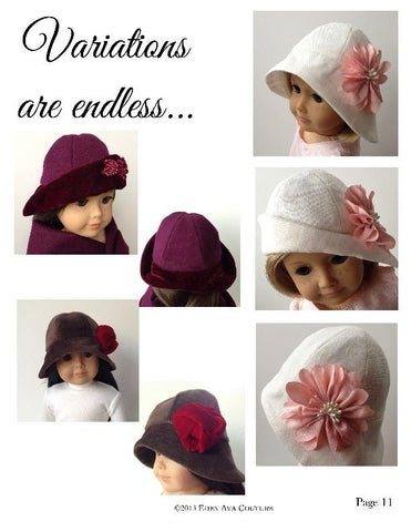 Eden Ava 18 Inch Historical Cloche Hat 18" Doll Accessories larougetdelisle