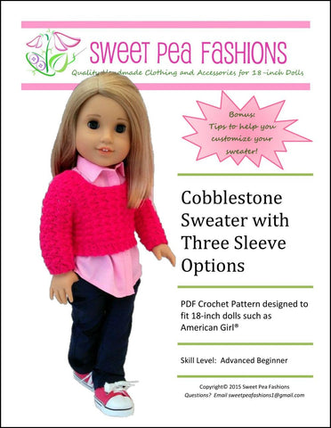 Sweet Pea Fashions Crochet Cobblestone Sweater with Three Sleeve Options Crochet Pattern larougetdelisle