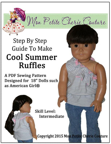 Mon Petite Cherie Couture 18 Inch Modern Cool Summer Ruffles 18" Doll Clothes Pattern larougetdelisle