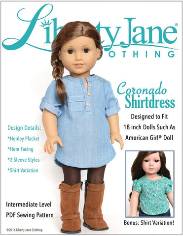 Liberty Jane 18 Inch Doll Clothes Patterns | Pixie Faire