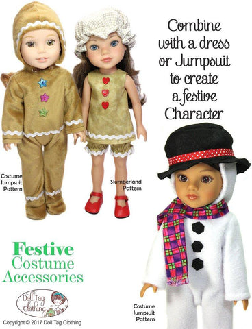 Doll Tag Clothing WellieWishers Festive Costume Accessories Pattern for 14 to 14.5 Inch Dolls larougetdelisle